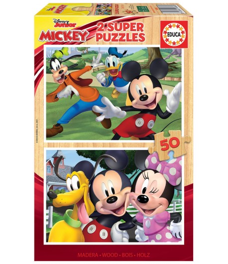 PUZZLE BOIS 2×50 Mickey & Friends