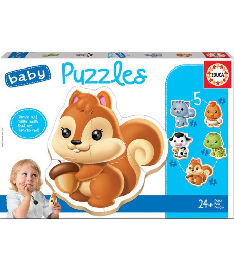 Set de 5 puzzles Baby Educa animaux